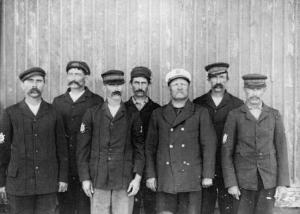 Miembros de las estación de salvamento, Kitty Hawk. 1900