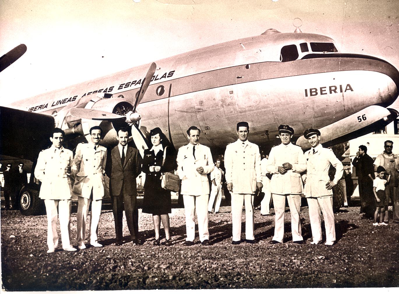 Vuelo_inaugural_Iberia_Madrid_-_Buenos_Aires_(1946)